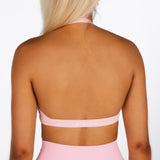 'Layla' Halter Crop - Lush Pink