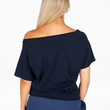 Off The Shoulder Tee - Navy
