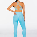 Lycra Seamless Leggings - Light Blue