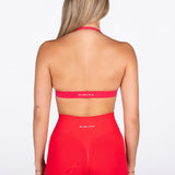 'Lacey Halter' Crop - Poppy Red