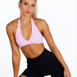 'Infinity' Halter Crop - Baby Pink