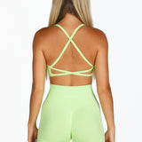 ‘Vivid Cross’ Bra -Neon Green