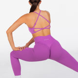 Lycra Seamless Leggings - Lilac