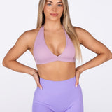 'Lacey Halter' Crop - Light Purple