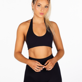 Signature Halter Crop - Black