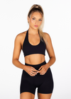 Signature Halter Crop - Black