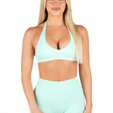 Dynamic Staple Halter Crop - Icey Sea