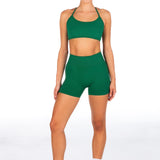 Lycra Seamless Crop - Dark Green