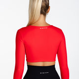 ‘Bella' Twist Long Sleeve - Red