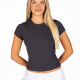 Kikiva Basic Tee -  Dark Grey