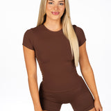Kikiva Basic Tee -  Mocha Brown