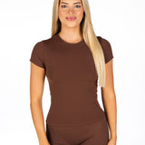 Kikiva Basic Tee -  Mocha Brown