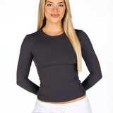 Kikiva Basic Tee Long Sleeve -  Dark Grey