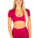 'Bella' Twist Tee - Scarlett Ruby-Red