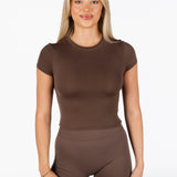 Fitted Baby Tee - Mocha