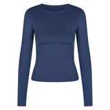 Kikiva Basic Tee Long Sleeve -  Navy