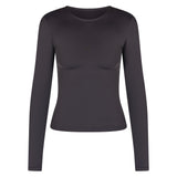 Kikiva Basic Tee Long Sleeve -  Dark Grey