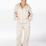 ‘Kikiva’ Lounge Wide Leg Trackpant - Cream