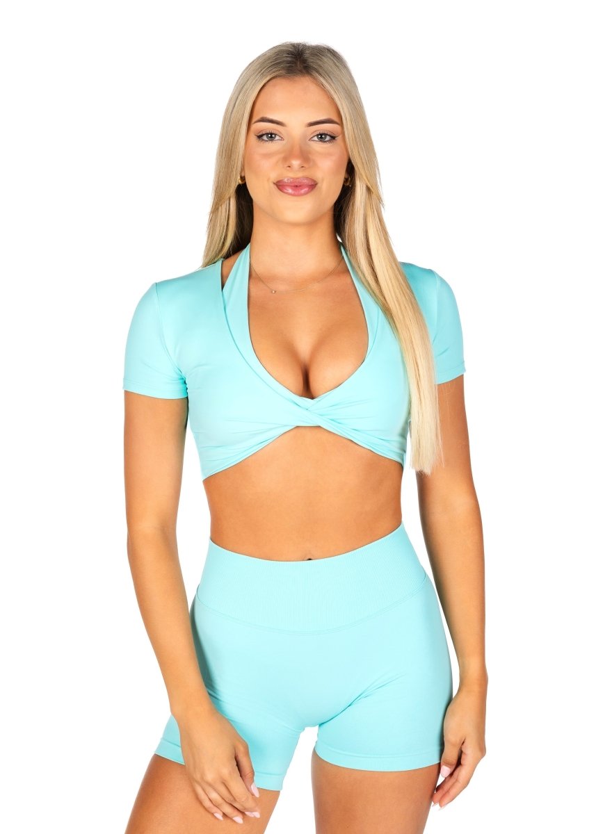 'Bella' Twist Tee - Aquamarine - Kikiva Collection