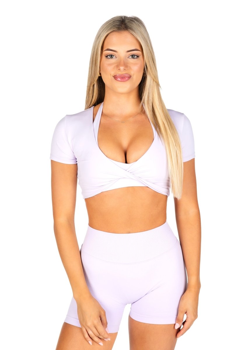 'Bella' Twist Tee - Baby Lilac - Kikiva Collection