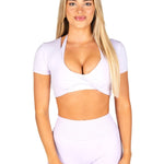 'Bella' Twist Tee - Baby Lilac - Kikiva Collection