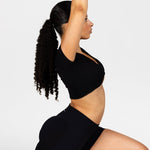 'Bella' Twist Tee - Black - Kikiva Collection