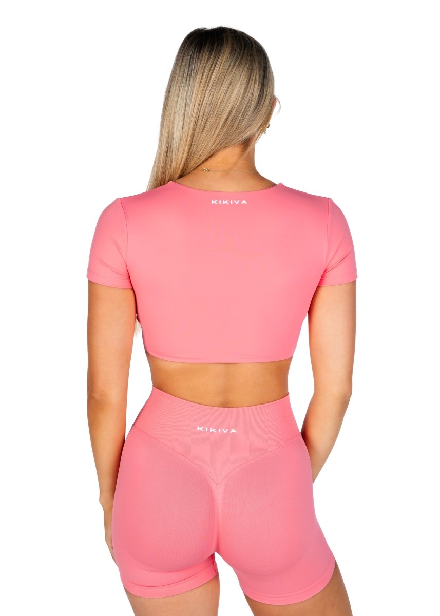 'Bella' Twist Tee - Blossom Pink - Kikiva Collection