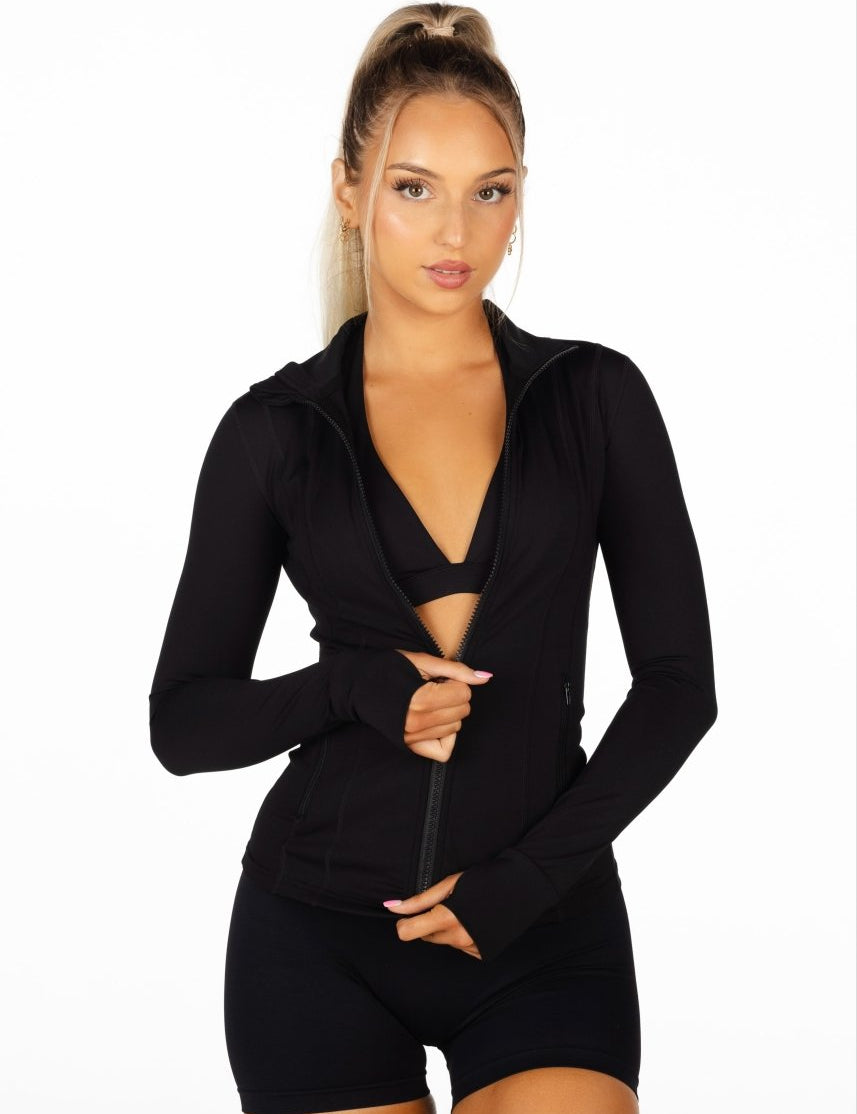 Black Structured 'Mom' Jacket - Kikiva Collection