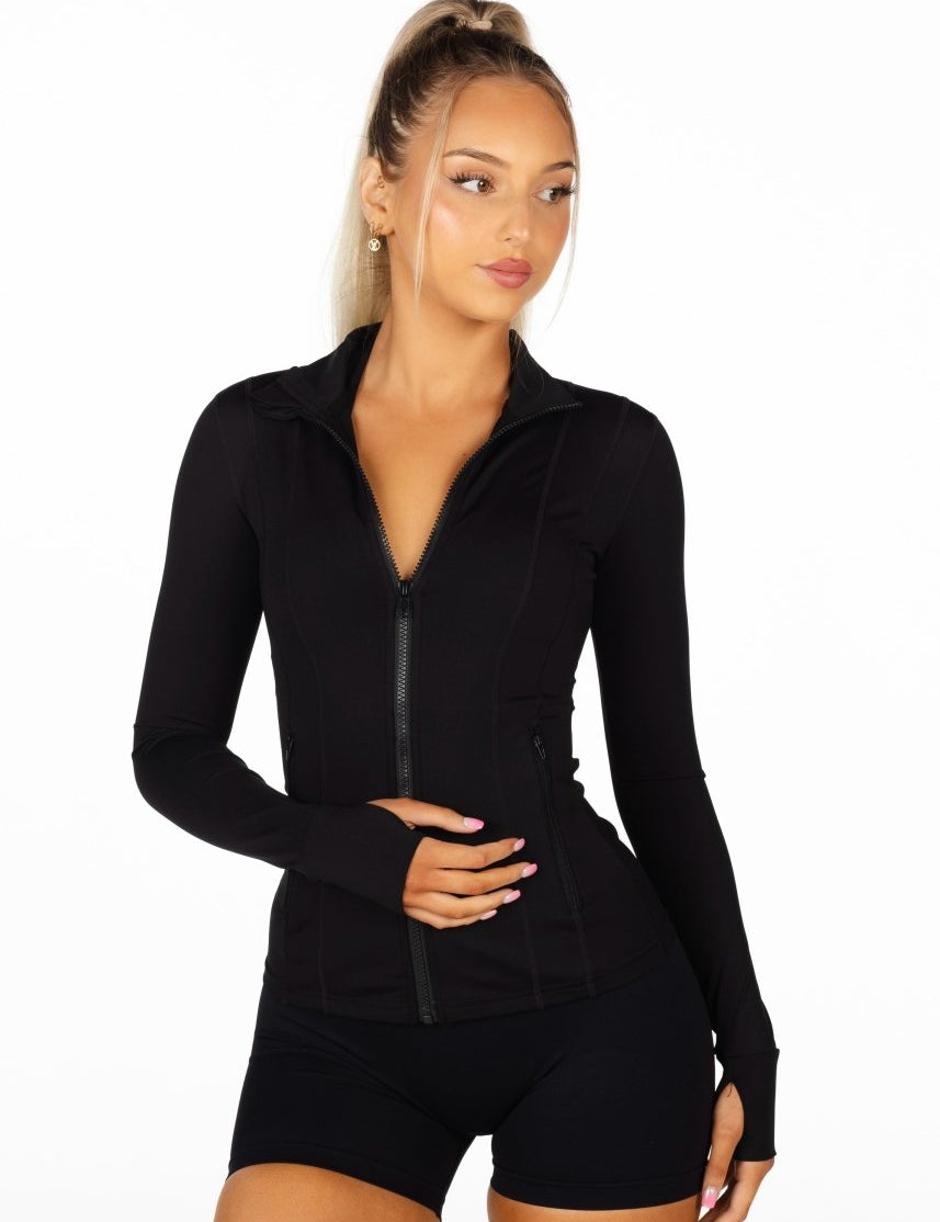 Black Structured 'Mom' Jacket - Kikiva Collection