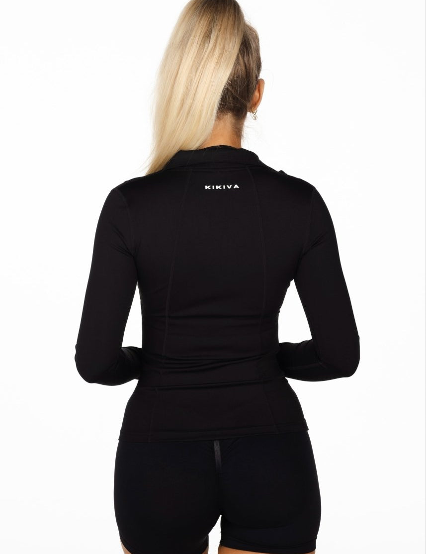 Black Structured 'Mom' Jacket - Kikiva Collection