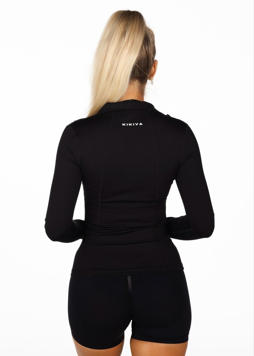 Black Structured 'Mom' Jacket - Kikiva Collection