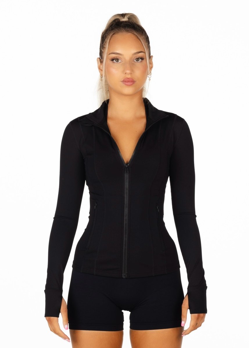 Black Structured 'Mom' Jacket - Kikiva Collection