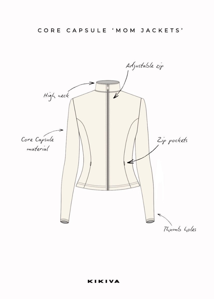 Core Capsule 'Mom' Jacket - Black - Kikiva Collection