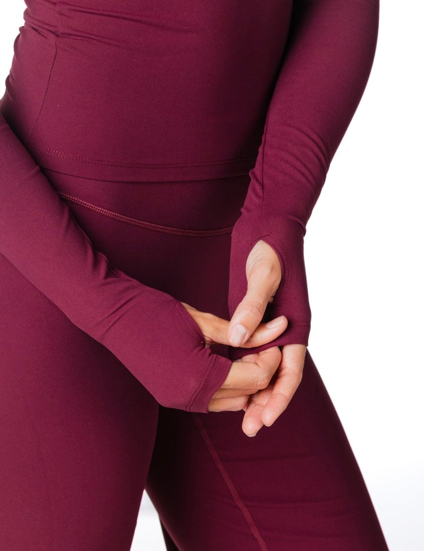 Core Capsule Off The Shoulder Top - Burgundy - Kikiva Collection