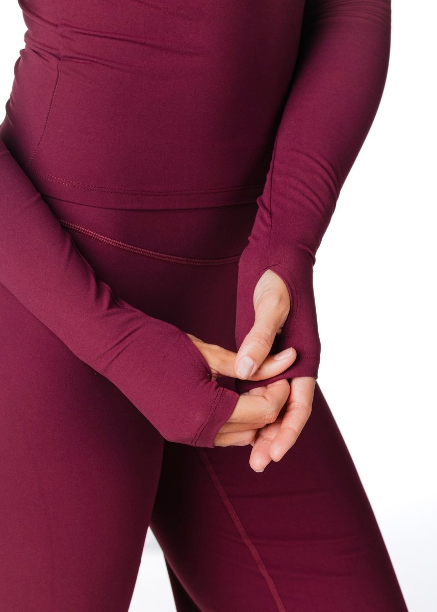 Core Capsule Off The Shoulder Top - Burgundy - Kikiva Collection