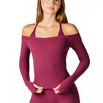 Core Capsule Off The Shoulder Top - Burgundy - Kikiva Collection