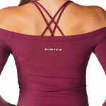 Core Capsule Off The Shoulder Top - Burgundy - Kikiva Collection