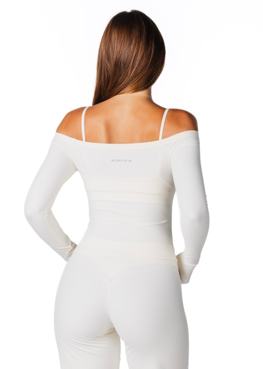 Core Capsule Off The Shoulder Top - Cream - Kikiva Collection
