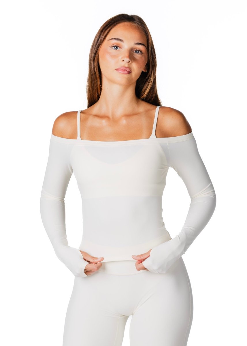 Core Capsule Off The Shoulder Top - Cream - Kikiva Collection