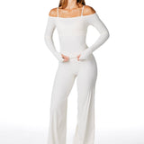 Core Capsule Off The Shoulder Top - Cream - Kikiva Collection