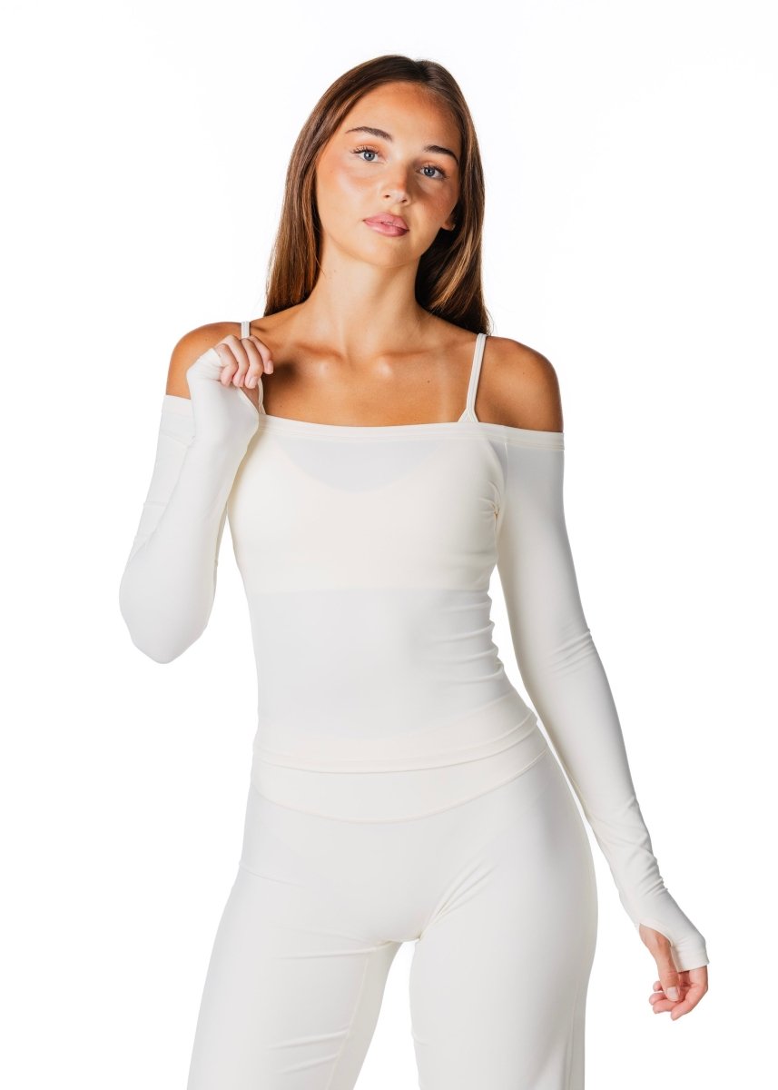 Core Capsule Off The Shoulder Top - Cream - Kikiva Collection