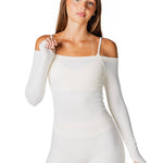 Core Capsule Off The Shoulder Top - Cream - Kikiva Collection