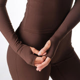 Core Capsule Off The Shoulder Top - Dark Choc - Kikiva Collection