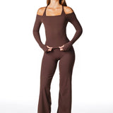 Core Capsule Off The Shoulder Top - Dark Choc - Kikiva Collection