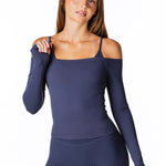 Core Capsule Off The Shoulder Top - Dark Navy - Kikiva Collection