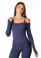 Core Capsule Off The Shoulder Top - Dark Navy - Kikiva Collection