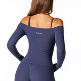 Core Capsule Off The Shoulder Top - Dark Navy - Kikiva Collection