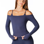 Core Capsule Off The Shoulder Top - Dark Navy - Kikiva Collection