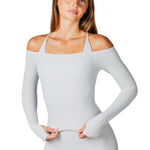 Core Capsule Off The Shoulder Top - Light grey - Kikiva Collection