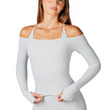 Core Capsule Off The Shoulder Top - Light grey - Kikiva Collection